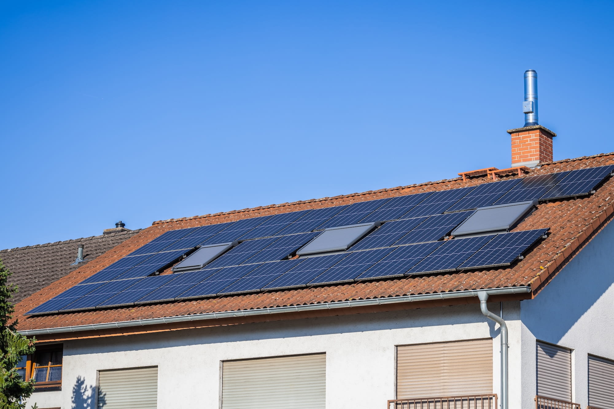 Photovoltaik-Module auf einem Hausdach